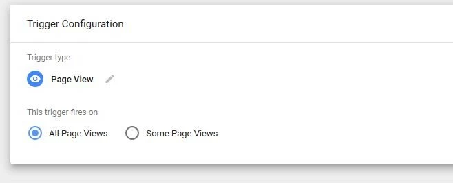 Image: GTM: Configuration of the “Page View” trigger
