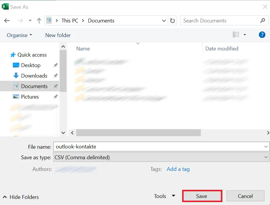 Image: Microsoft 365: Saving a document
