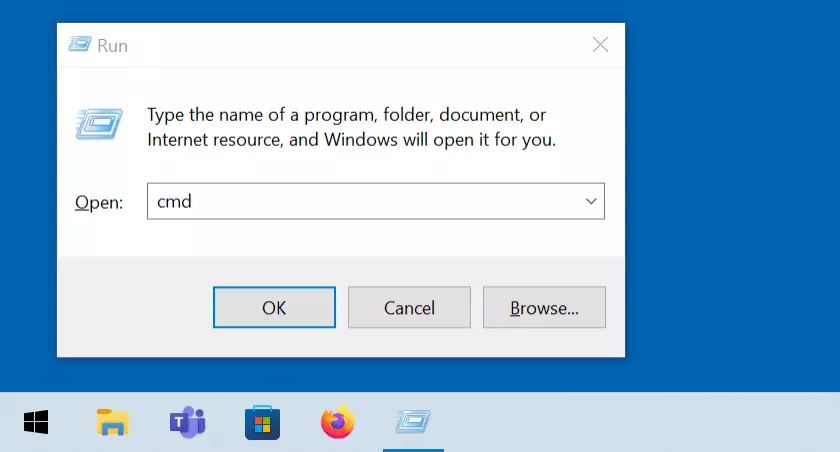 Image: Windows 10: launch CMD via ‘Run’