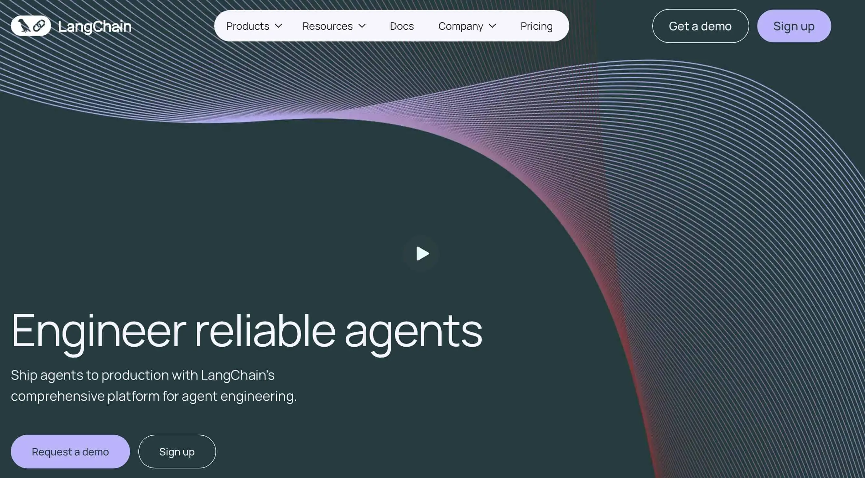 Image: Screenshot of the LangChain website
