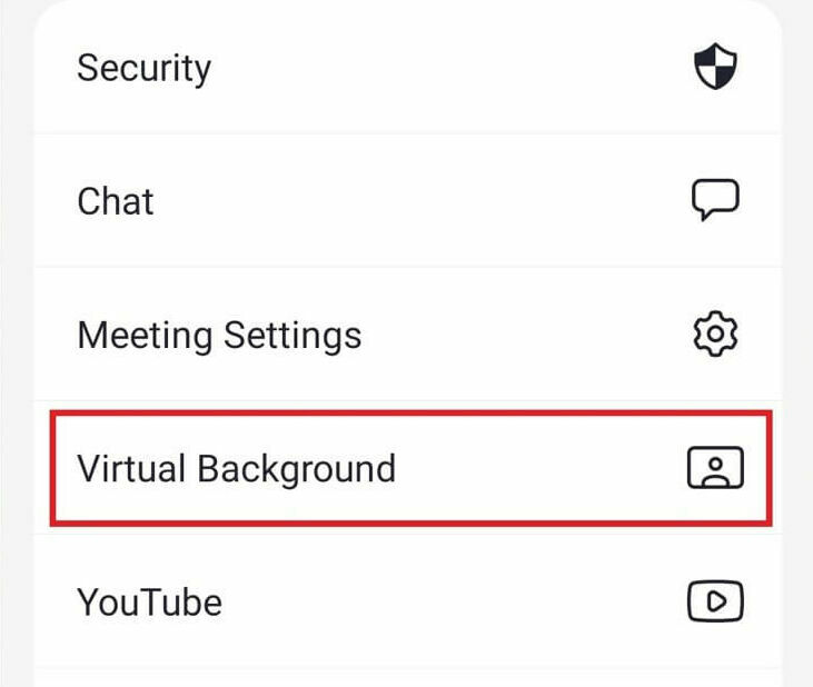 Meeting settings in the Zoom Android app