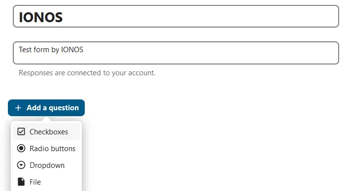 Adding a question in Nextcloud Forms Image: Adding a question in Nextcloud Forms