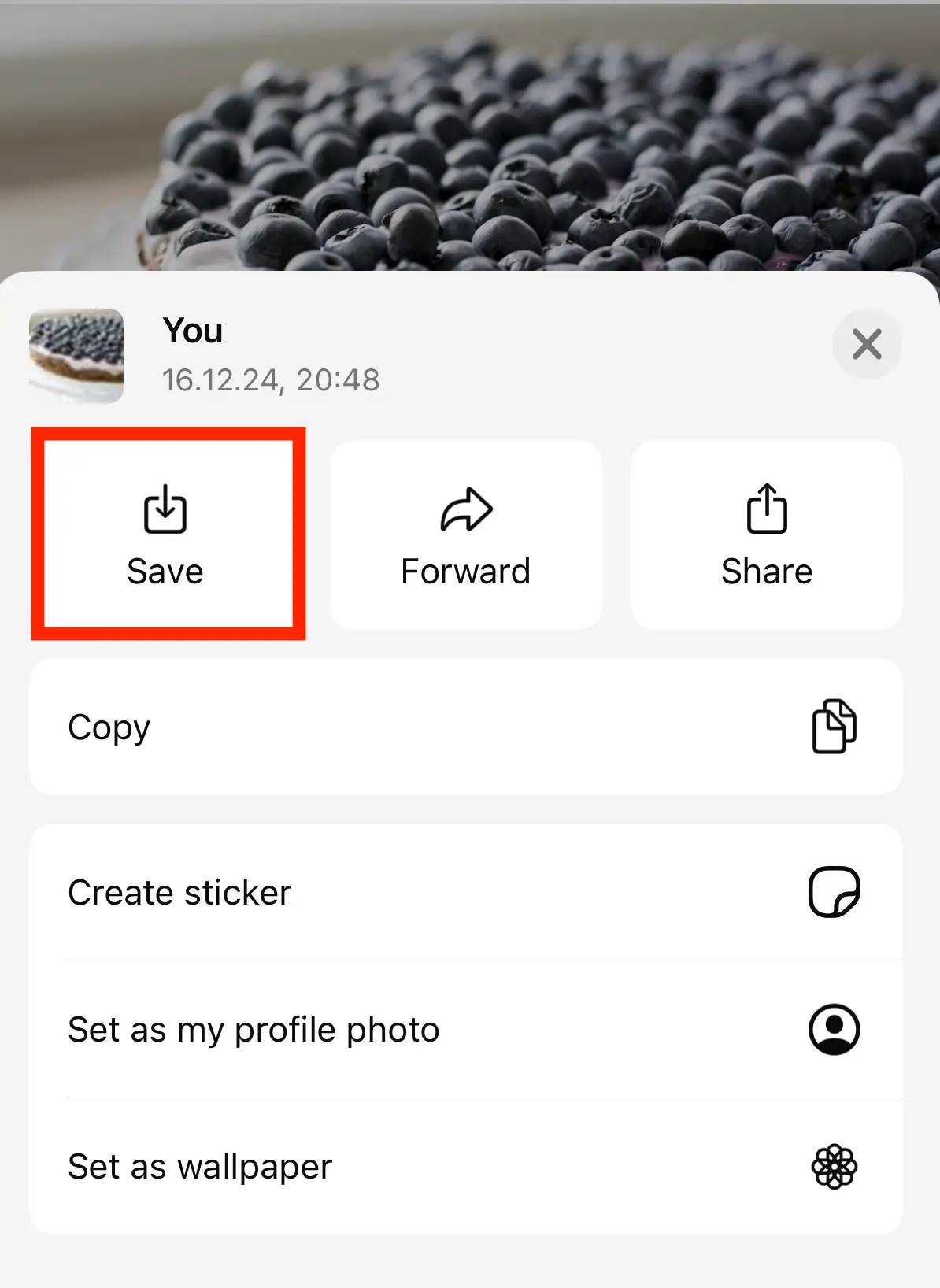 Save image on your smartphone Image: Save image on your smartphone