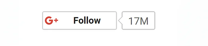 The Google+ Follow button Image: The Google+ Follow button