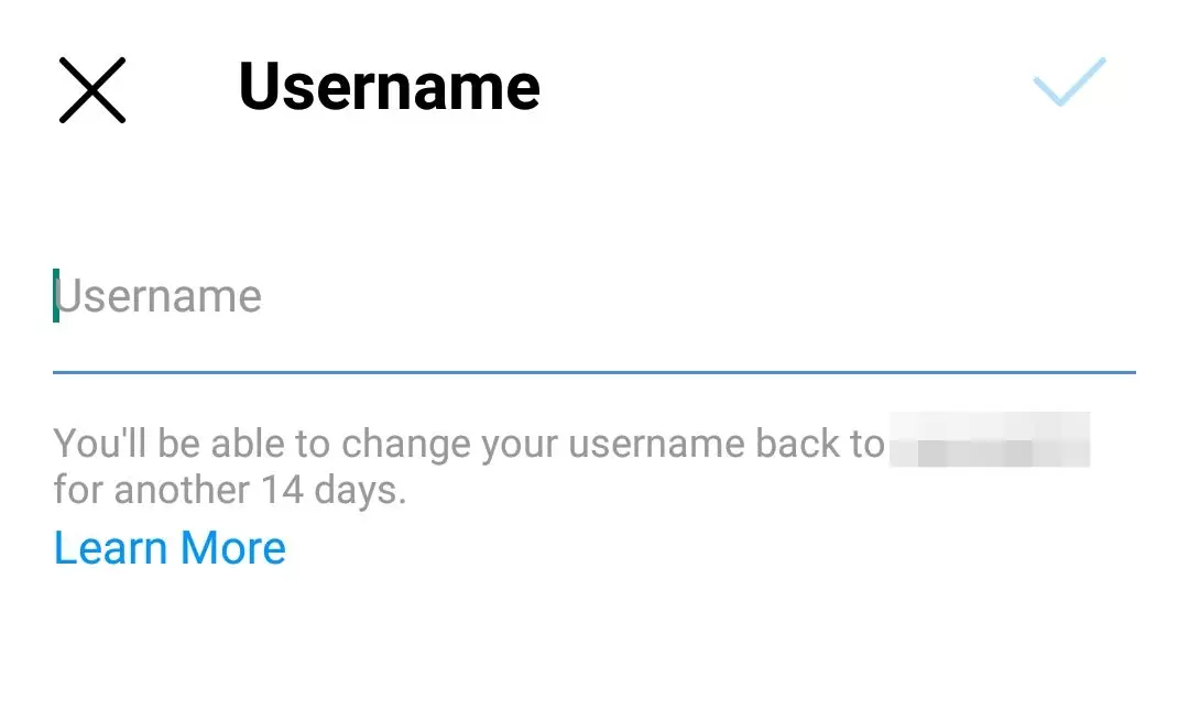 Image: Instagram: Change username