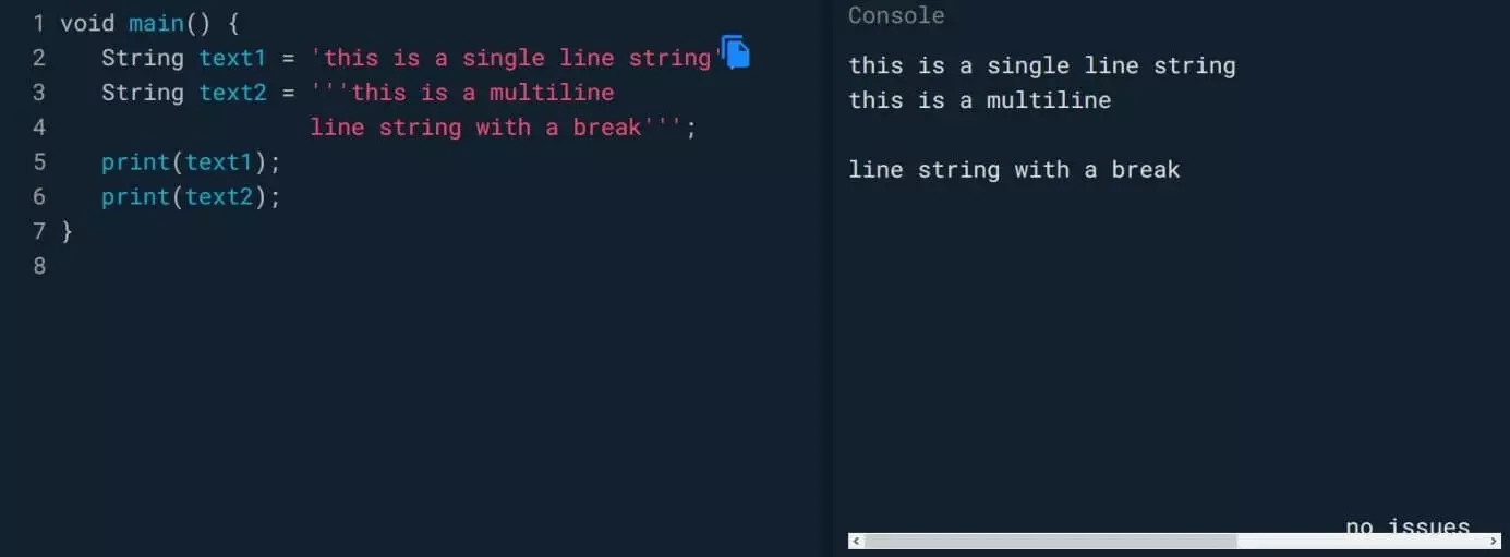 Image: Learn DART Programming: single and multi-line text