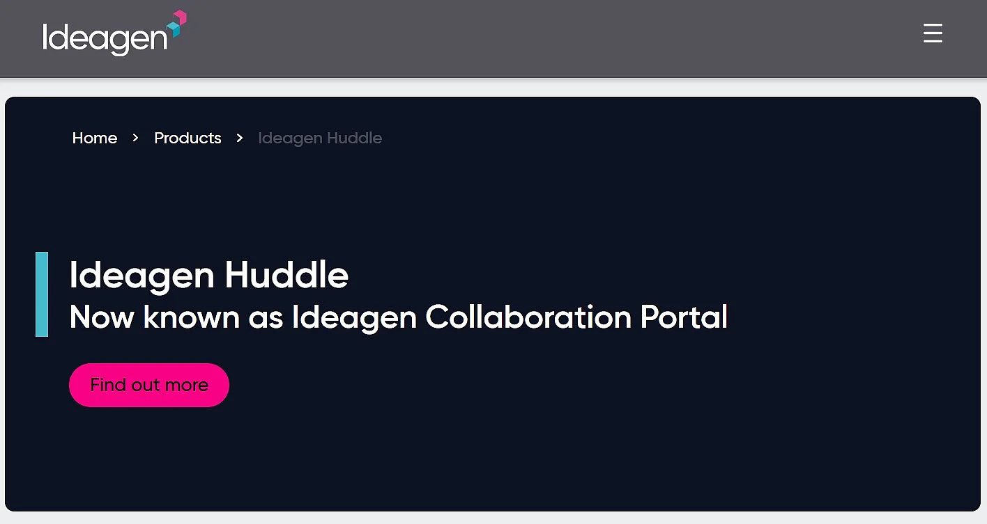Ideagen Collaboration Portal website Image: Ideagen Collaboration Portal website