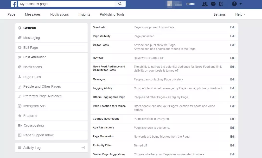 Image: The ‘Instagram Ads’ option can be found under the ‘Settings’ tab of your Facebook business account