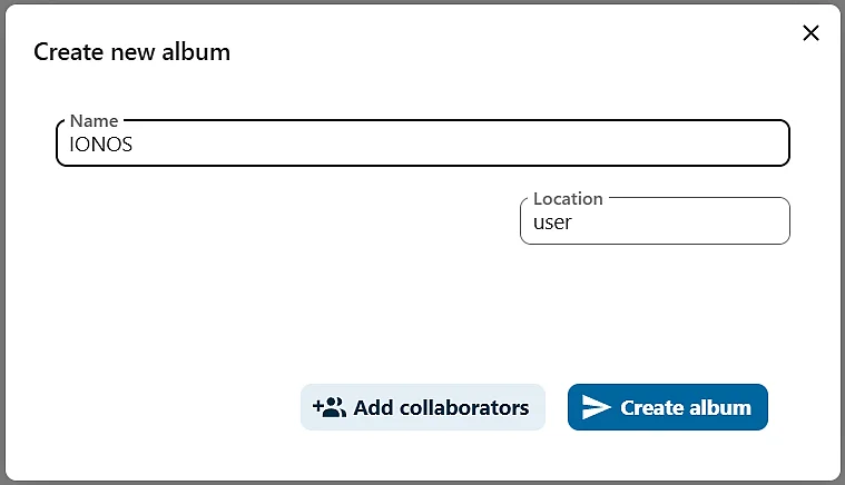 Image: Creating an album in Nextcloud Memories