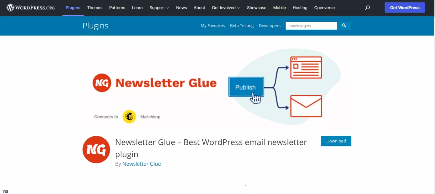 Image: Newsletter Glue plugin