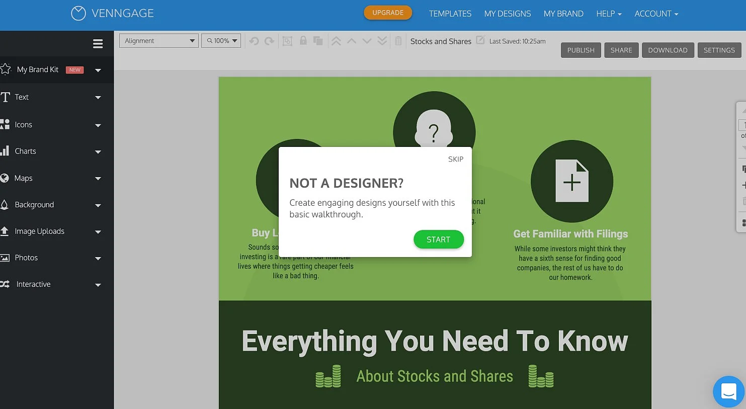 Image: Venngage user interface