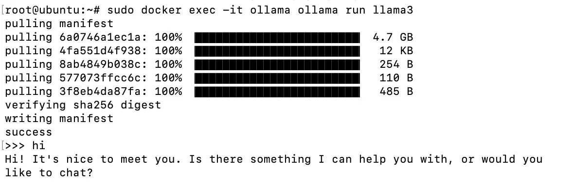 Image: Ollama with Llama3