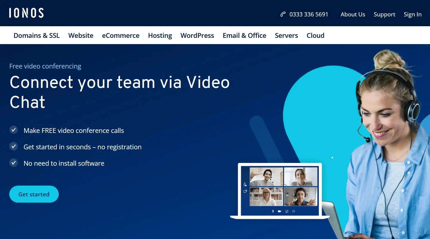 Free video conferences with IONOS Image: Free video conferences with IONOS