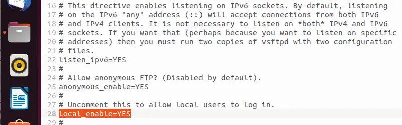 Ubuntu FTP server: Configuration of local user rights Image: Ubuntu FTP server: Configuration of local user rights