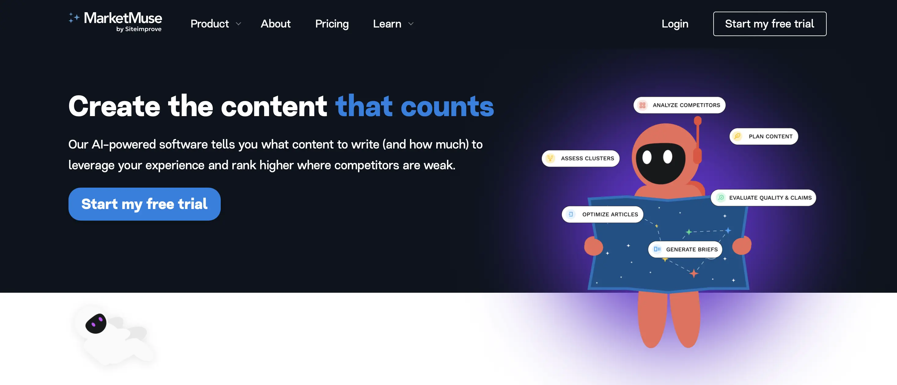 Image: Screenshot of MarketMuse website