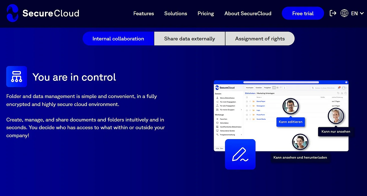SecureCloud: website screenshot Image: SecureCloud: website screenshot