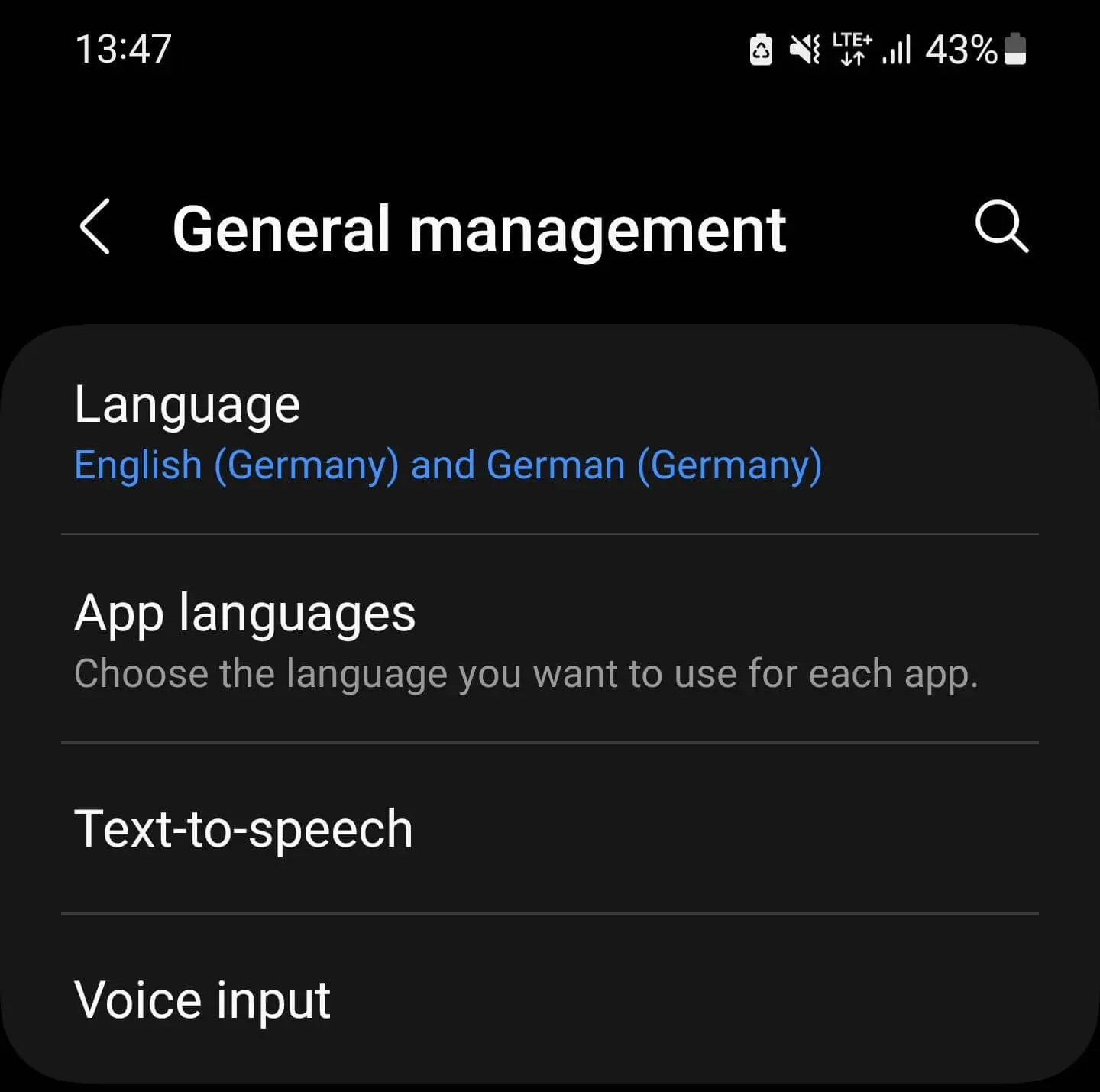 Image: General management in Android