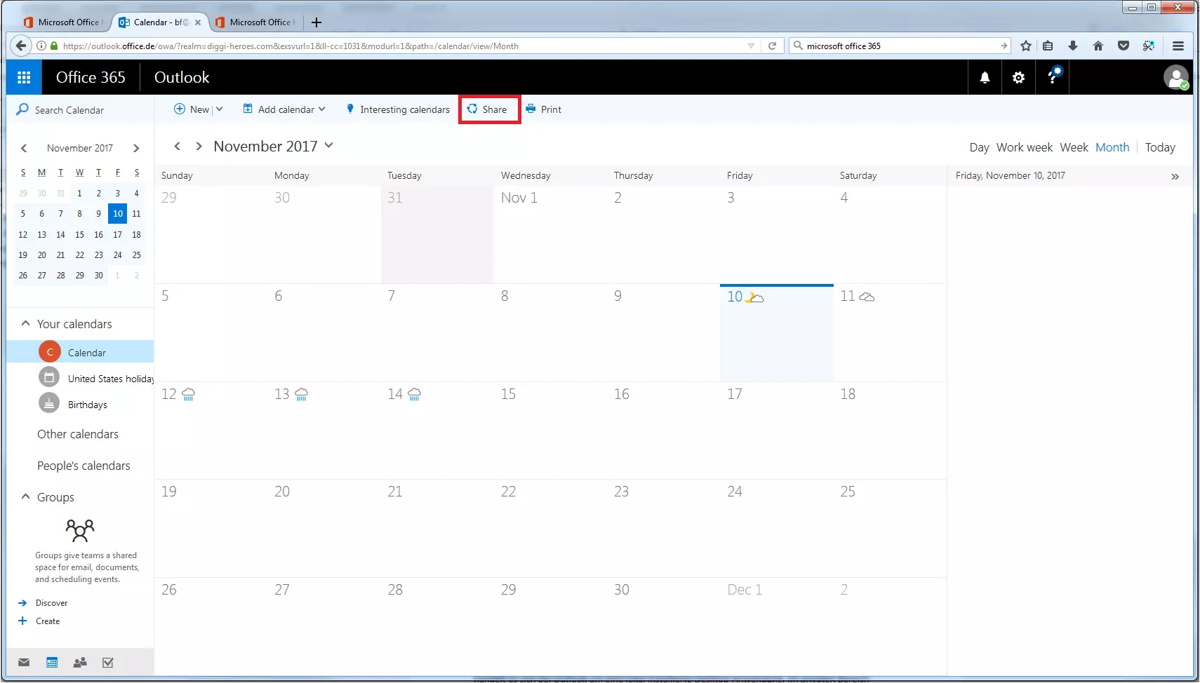 Sharing Outlook Calendars IONOS UK