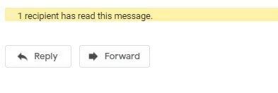Image: Response to read receipt request in Gmail