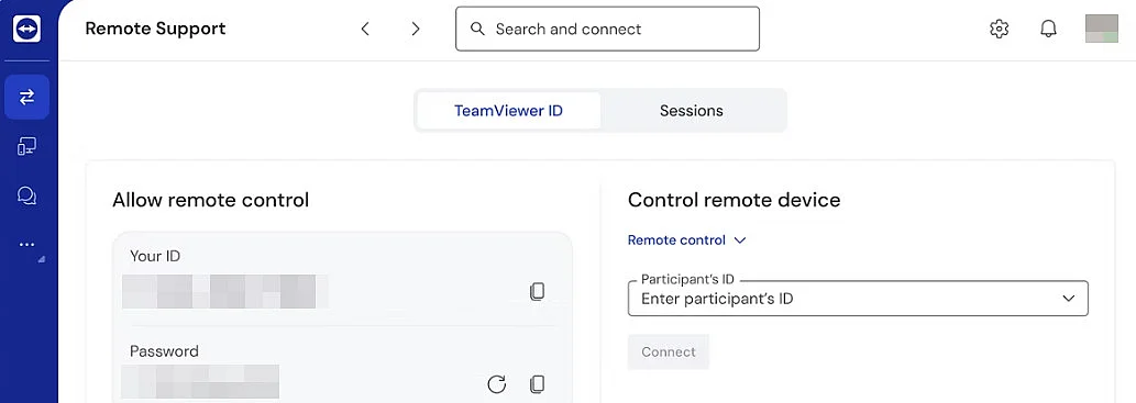 TeamViewer remote support page Image: TeamViewer remote support page