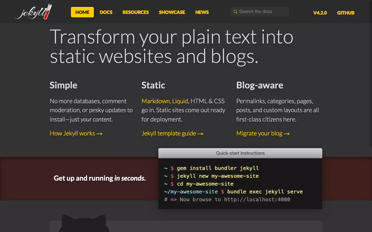Image: Screenshot of Jekyll