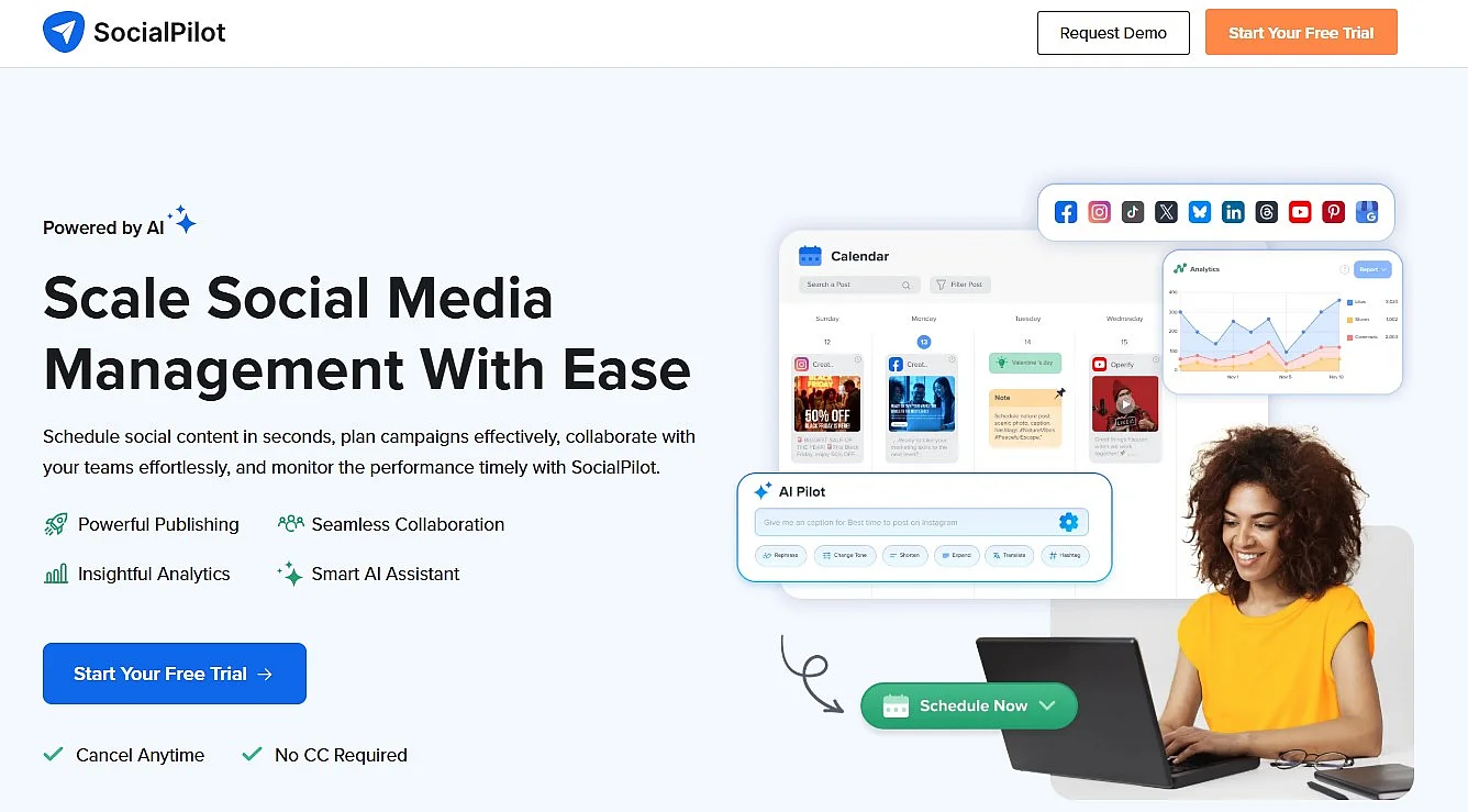 SocialPilot website Image: SocialPilot website