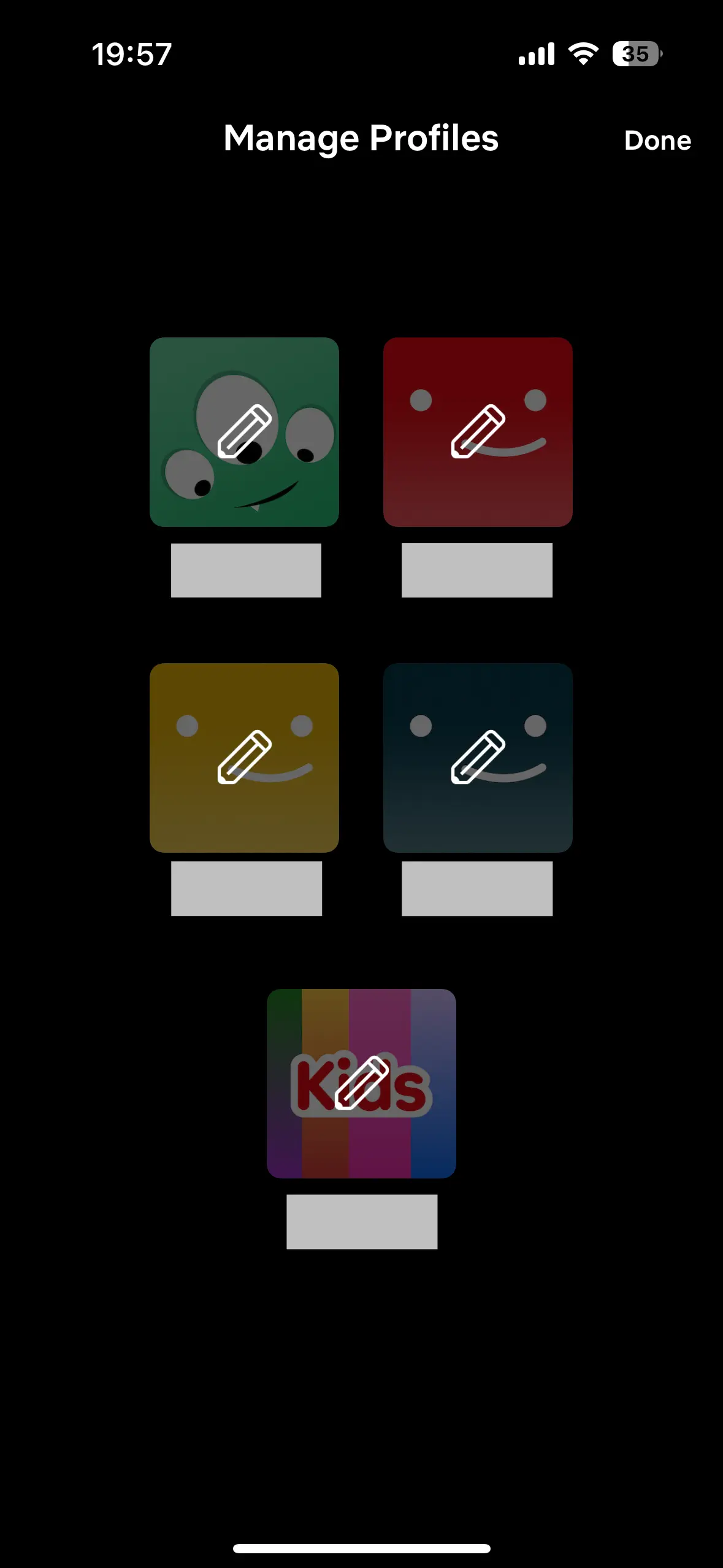 Netflix app: Manage profile Image: Netflix app: Manage profile