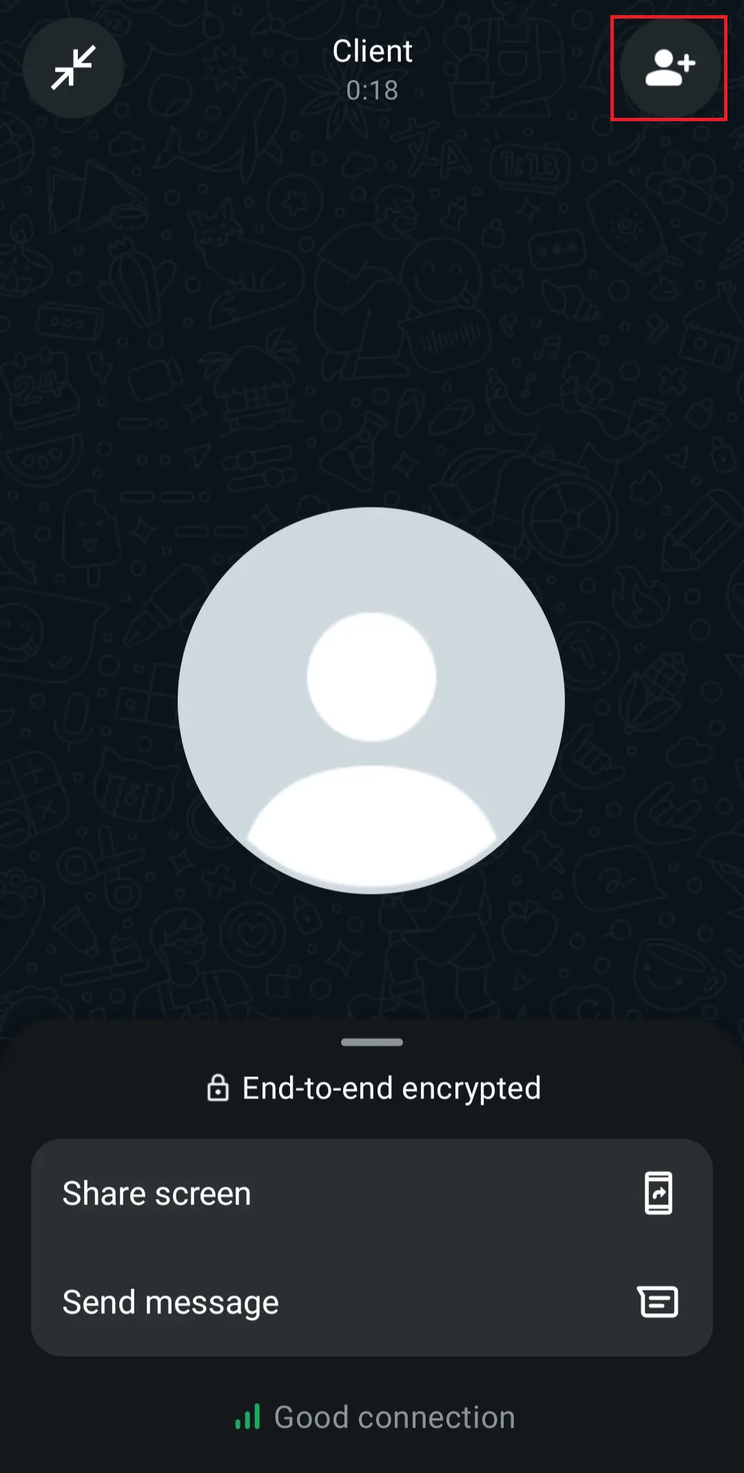 WhatsApp: Person icon to add the contacts Image: WhatsApp: Person icon to add the contacts