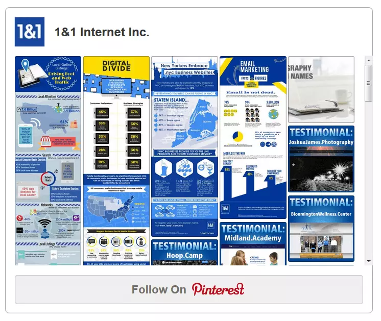 Image: The Pinterest profile widget