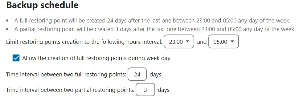 Backup scheduling in Nextcloud Image: Backup scheduling in Nextcloud