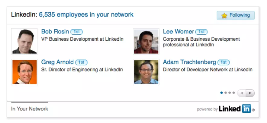 Image: The Company Insider widget
