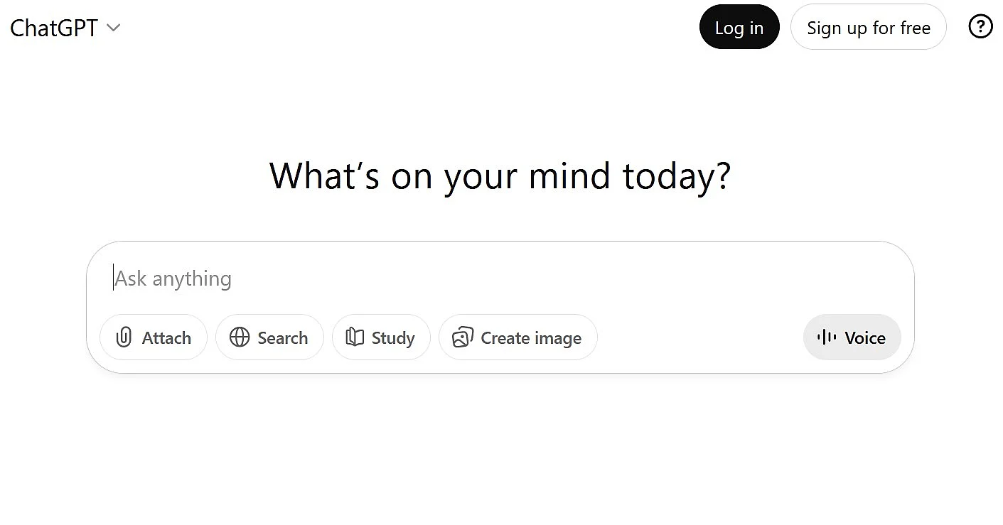 ChatGPT website Image: ChatGPT website