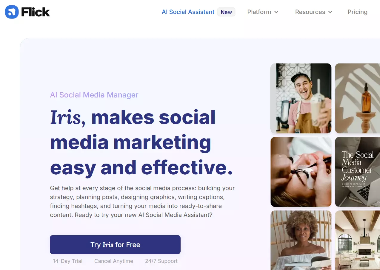 Screenshot of Flick website Image: Screenshot of Flick website