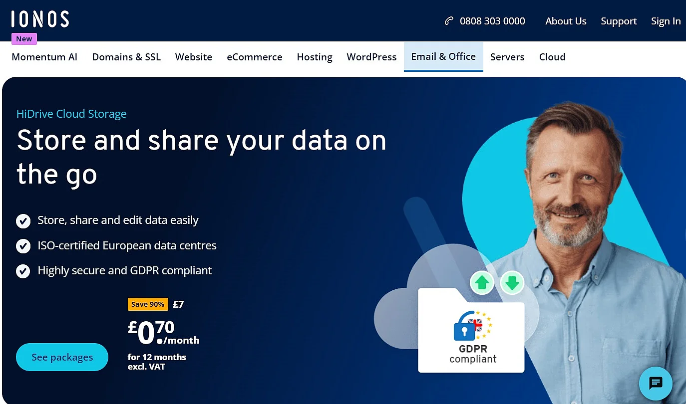 HiDrive cloud storage from IONOS Image: HiDrive cloud storage from IONOS