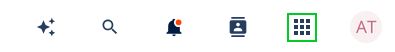 The app menu icon is highlighted in the Nextcloud Workspace menu bar.