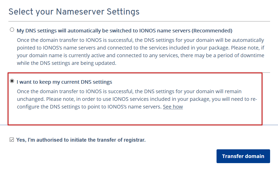 Name Server Settings