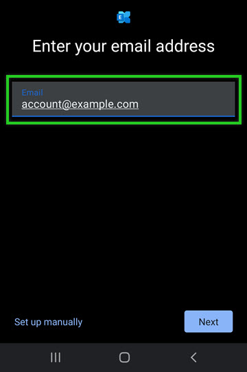 The email field is highlighted on the Enter your email address screen.