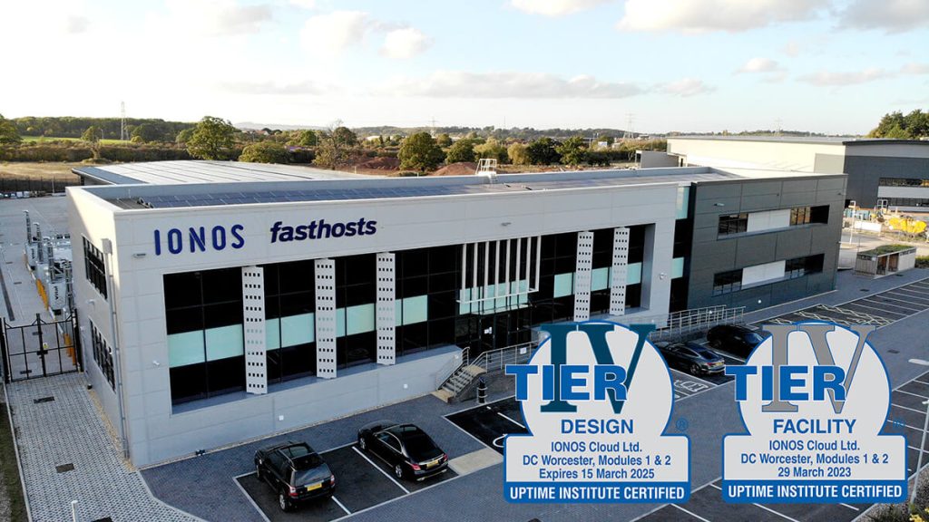 The IONOS and Fasthosts data centre in Worcetsre has secured Tier IV certification from Uptime institute