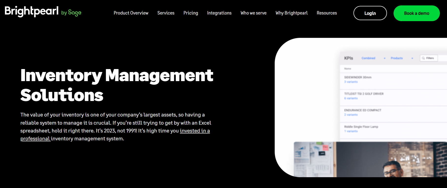 BrightPearl inventory management system Image: BrightPearl inventory management system